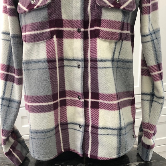 Ripzone Women’s Plaid Shacket – Small – Off-White/Purple/Grey - Picture 3 of 16